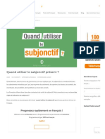 Quand Utiliser Le Subjonctif Présent - Parlez-Vous French