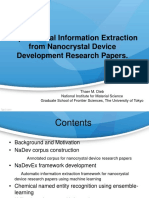 Experimental Information Extraction From Nanocrystal Device Development Research Papers