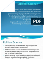 define political science and explain its scope