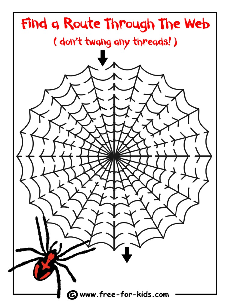Halloween Activities - Spiders Web Maze | PDF