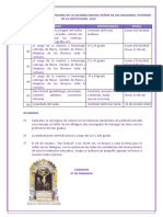 Actividades de La Celebracion Del Señor de Los Milagros-2022