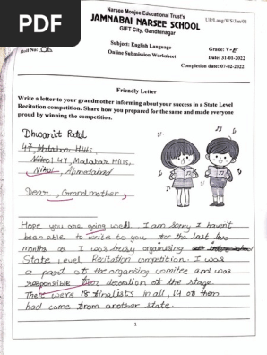 FRIENDLY LETTER