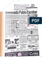 Hace 29 Años Fue Abatido Pablo Escobar Gaviria, El 'Zar de La Cocaína'