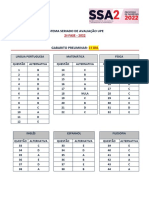 Gabarito preliminar UPE 2a Fase 2022