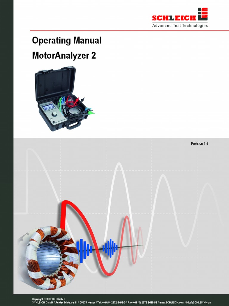 Schleich Motor Analyzer 2 ManualEn PDF High Voltage Insulator