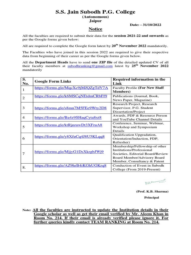Notice Google Forms Nov 2022 | PDF | Career & Growth | Business