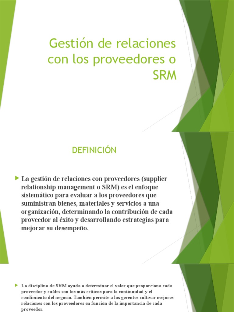 Gestión de Relaciones con Proveedores | PDF | Mercado (economía ...