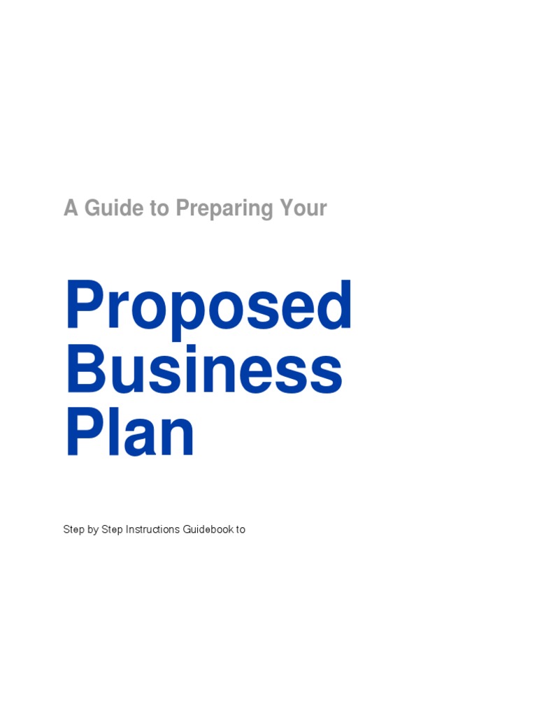 your proposed business plan