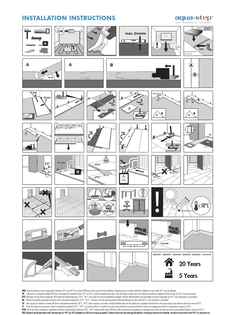 Aquastep Floor Installation Guidelines | PDF