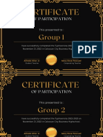 Black & Gold Art Deco Participation Certificate