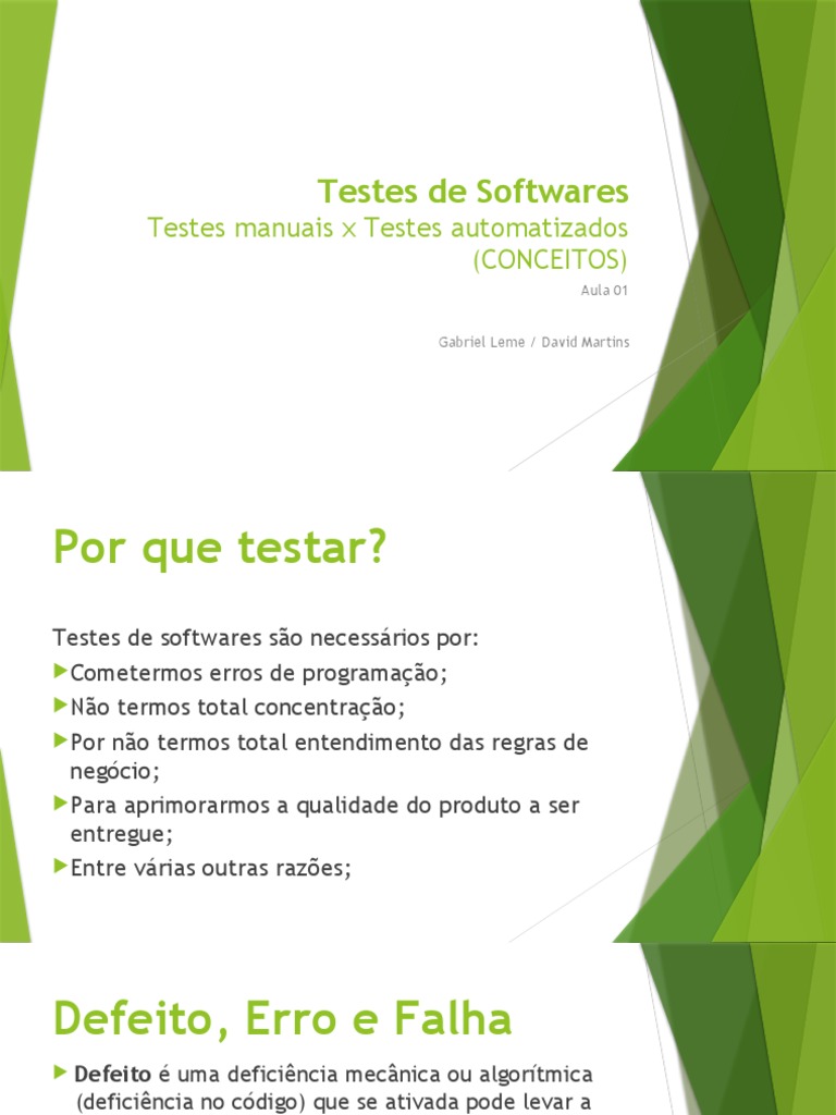 Validação de Testes em Aplicativos Móveis | PDF | Testes de software ...