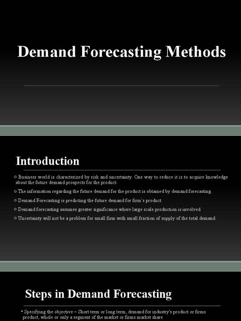 Demand Forecasting Methods | PDF | Endogeneity (Econometrics