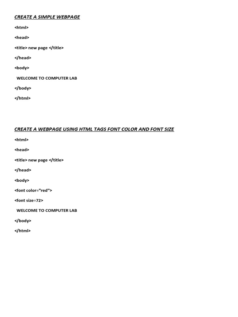Html programmes pdf html html element