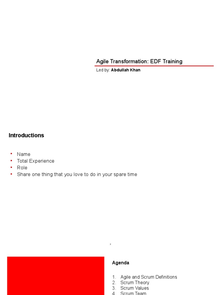 Agile Transformation Training Overview | PDF | Scrum (Software ...