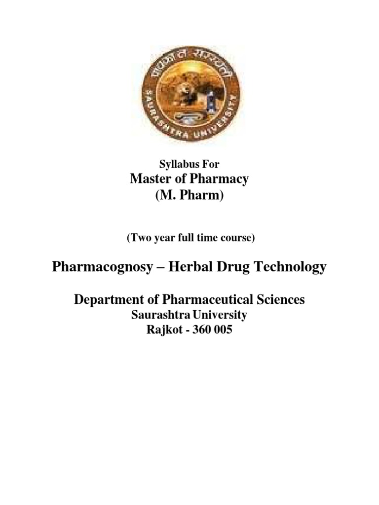 Pharmacognosy Herbal Drug Technology (PDFDrive) PDF Mass