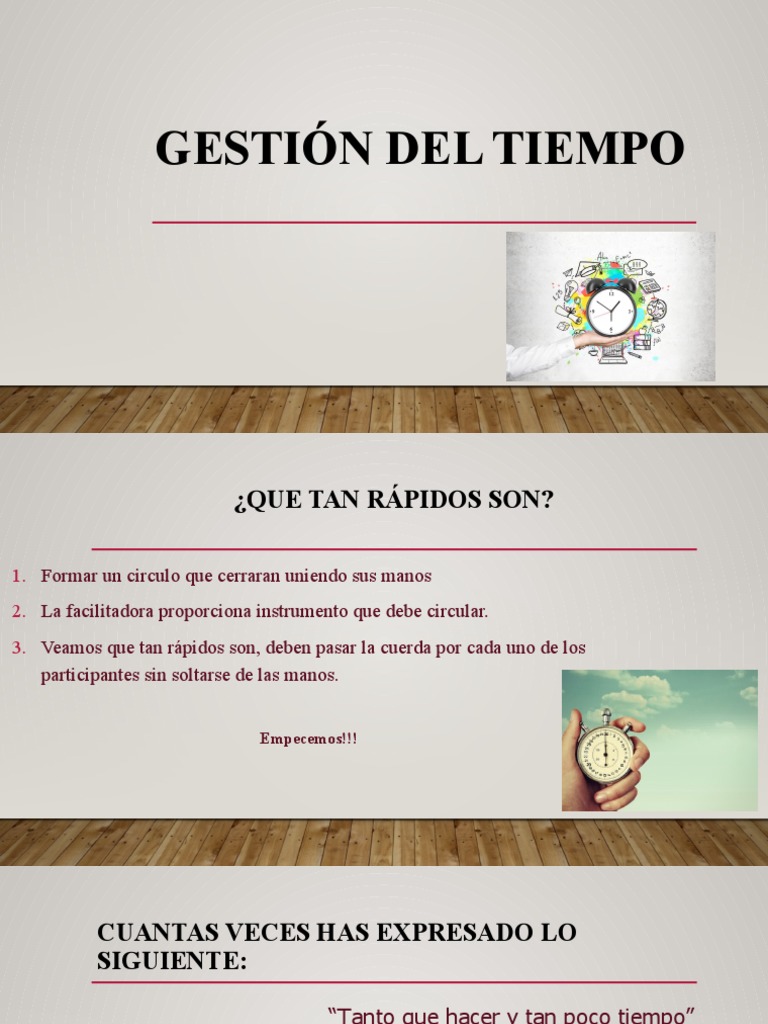 Claves para una Gestión Efectiva del Tiempo | PDF | Gestión del tiempo ...