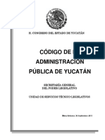 Código de La Administración Pública de Yucatán