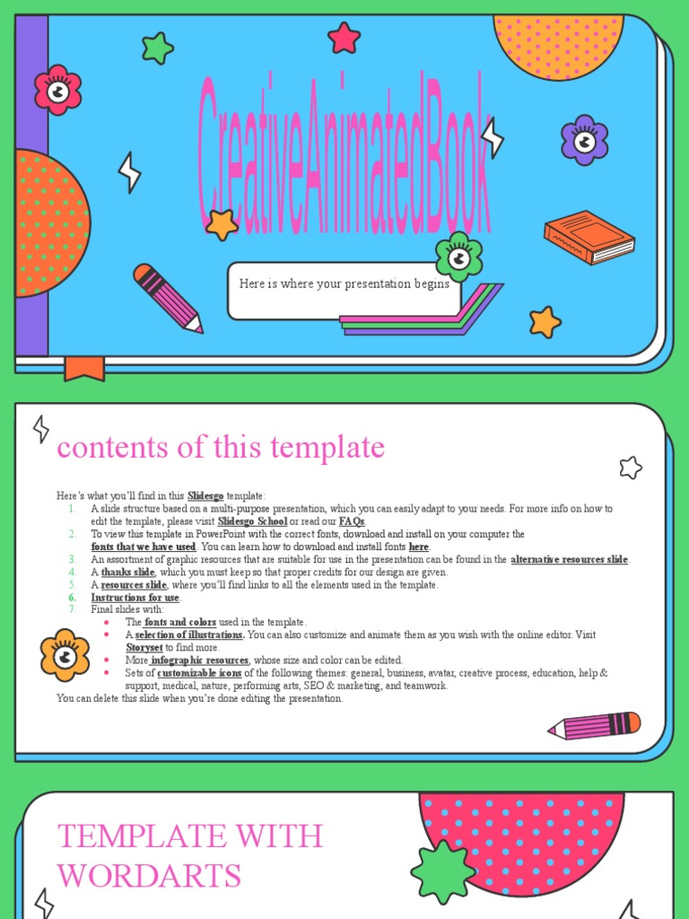 Creative Animated Book by Slidesgo PDF Saturn
