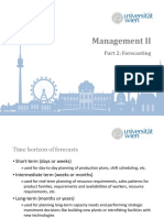 Management II - Part 2 - Forecasting