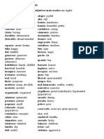 Lista de Adjetivos em Inglês