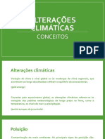 Alterações climáticas conceitos