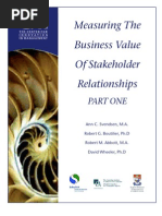 Download Measuring the Business Value of Stakeholder by siscani SN6118677 doc pdf