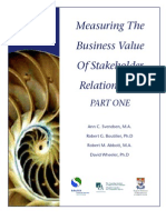 Measuring The Business Value of Stakeholder