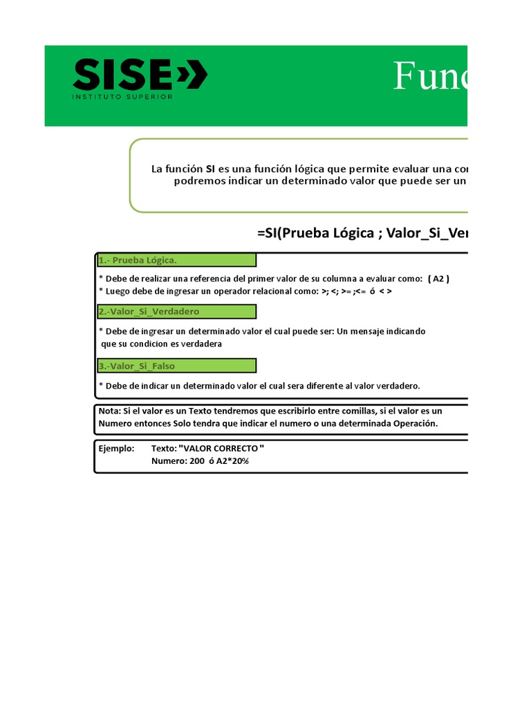 Funciones Lógicas en Excel: Ejemplos y Cálculos | PDF | Economias