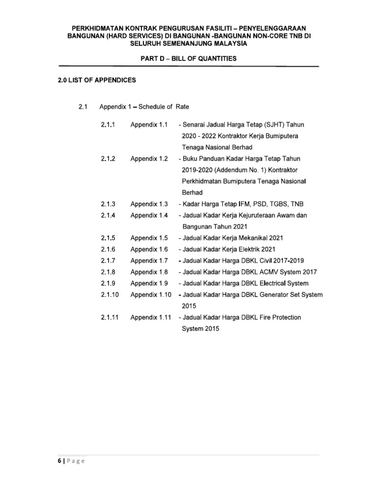 Schedule Rate TNB JKR DBKL PDF