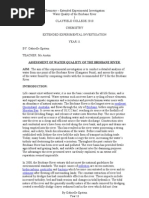 Download Chemistry - Assessment of Water Quality Brisriver by Gabrielle Epstein SN61187418 doc pdf