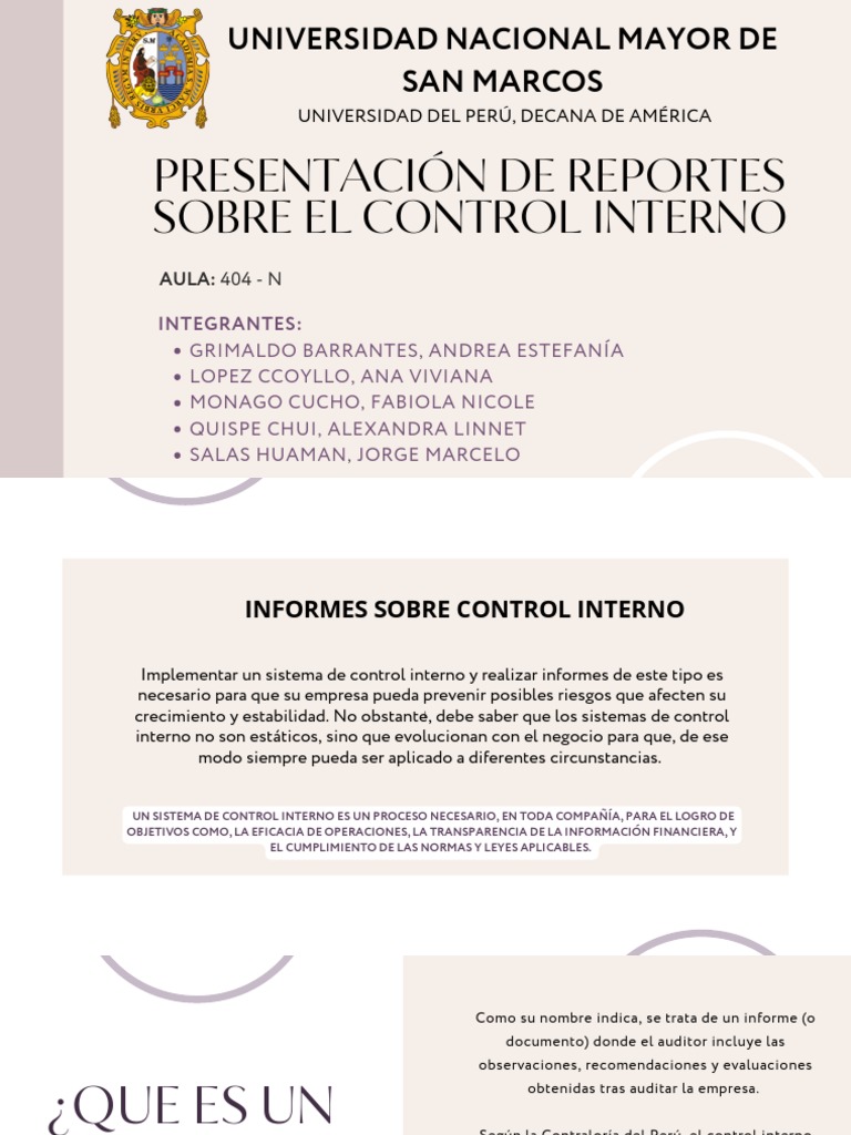 Informes de Control Interno en Empresas | PDF | Auditoría | Business