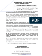 Câmara Municipal de Dom Silvério autoriza abertura de crédito adicional de R$189.072,00