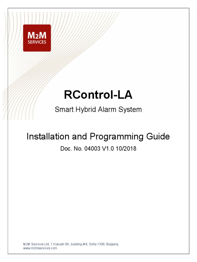 RControlLA Installation and Programming Manual v1.0 201810 PDF