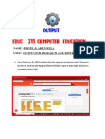 Research and Reference Tools Output