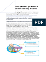 Características y Factores Que Definen o Influyen en El Crecimiento y Desarrollo