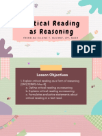 Critical Reading as Reasoning Techniques