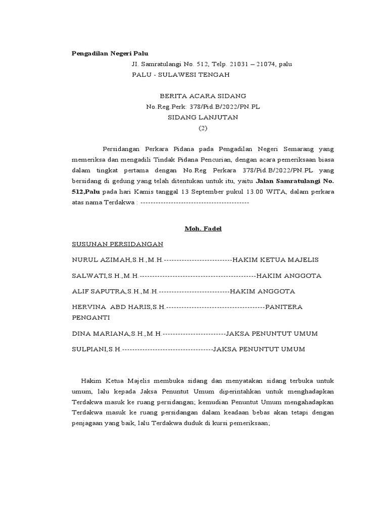 Contoh Putusan Sela | PDF