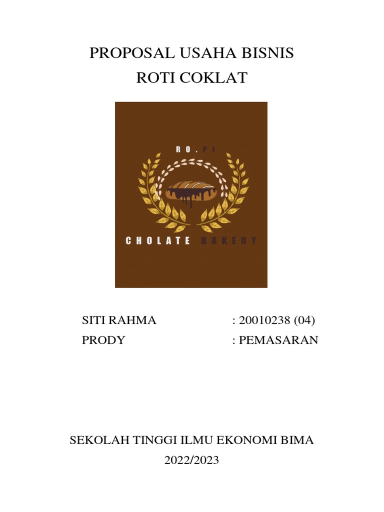 Proposal Usaha Roti Coklat Bima | PDF