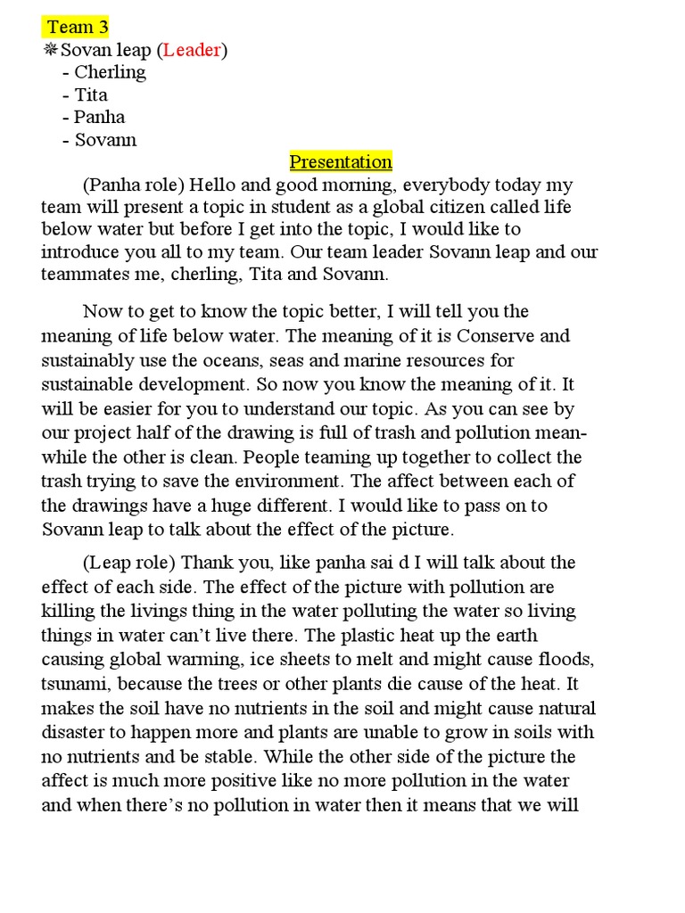 Hello and Good Morning Everybody Today My Team Will Present A Topic in ...