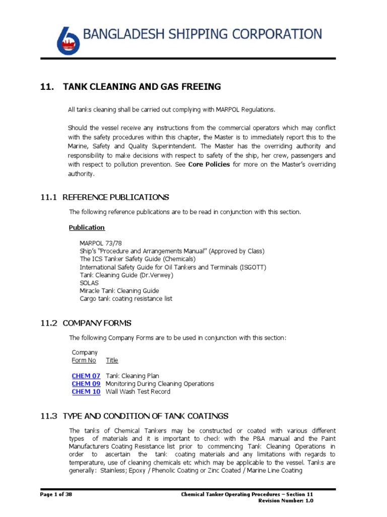 Chemical Section 11 - Tank Cleaning1 | PDF