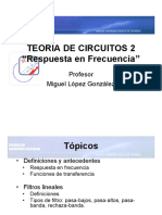 TEORÍA DE CIRCUITOS 2 - RESPUESTA EN FRECUENCIA Y FILTROS