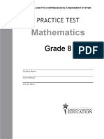 8th Grade Math Pretest Worksheet 1