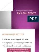 The Balloon Debate