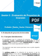 Sesion 5 - Evaluacion de Proyectos - Finanzas y Analitica de Negocios