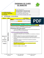 Cronograma Retroalimentación Mensual 6° A - B Prim. P.S. - Iii Bim. 2022.