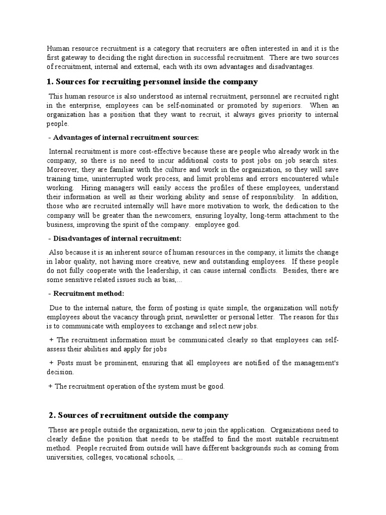 Human Resource Recruitment | PDF | Recruitment | Systems Psychology