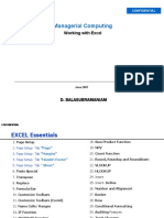 NITIE Training 2007 - Excel 1.0