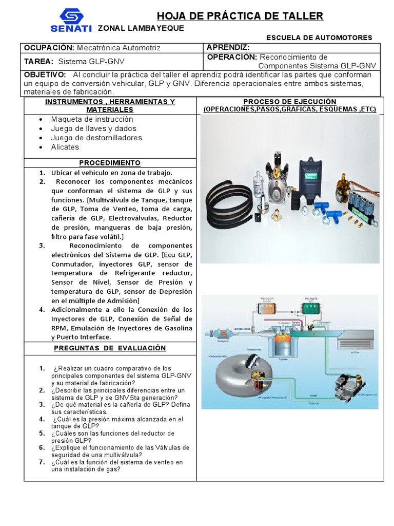 Componentes del Sistema GLP-GNV | PDF | Inyección de combustible ...