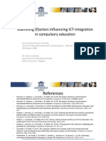 Examining (F) Actors Influencing ICT Integration Examining (F) Actors Influencing ICT Integration in Compulsory Education