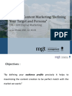 (2022) Modul 5 - Content Marketing - Defining Your Target and Persona 2022